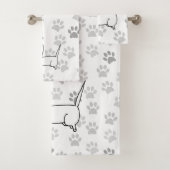 Cute English Bull Terrier Bad Handdoek (Insitu)