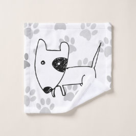 Cute English Bull Terrier Bad Handdoek