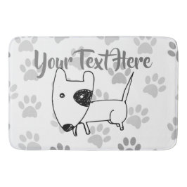 Cute English Bull Terrier Badmat