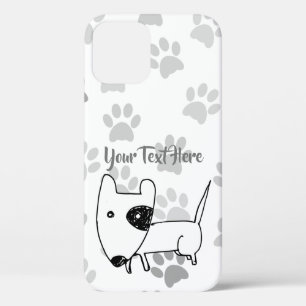 Cute English Bull Terrier iPhone 12 Hoesje