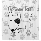 Cute English Bull Terrier Douchegordijn (Voorkant)