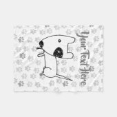 Cute English Bull Terrier Fleece Deken (Voorkant (Horizontaal))