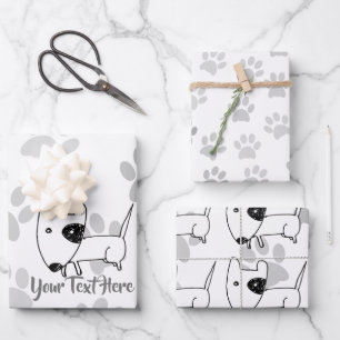 Cute English Bull Terrier Inpakpapier Vel