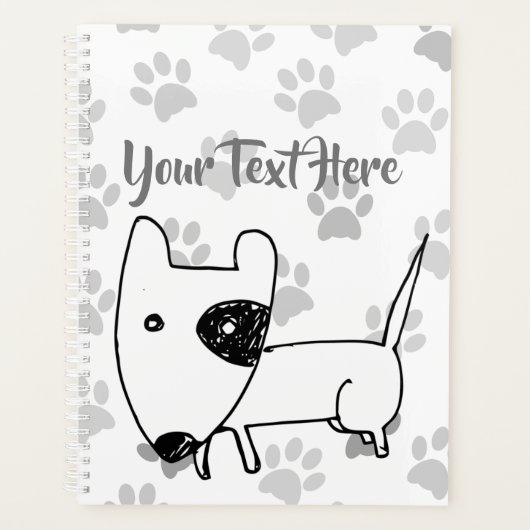 Cute English Bull Terrier Planner (Voorkant)