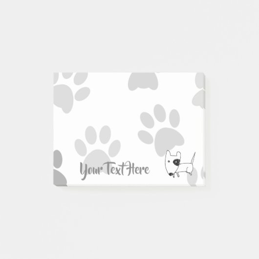 Cute English Bull Terrier Post-it® Notes (Voorkant)