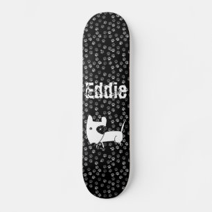 Cute English Bull Terrier Skateboard