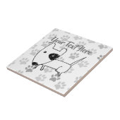 Cute English Bull Terrier Tegeltje (Zijkant)