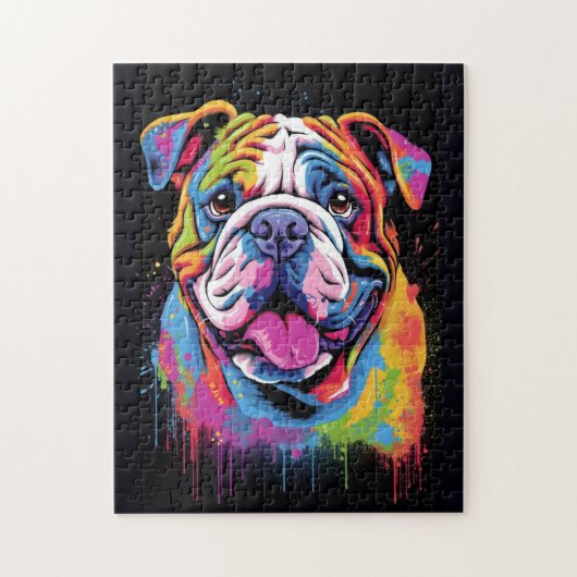 Cute English Bulldog Dog Legpuzzel (Verticaal)