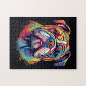 Cute English Bulldog Dog Legpuzzel (Horizontaal)