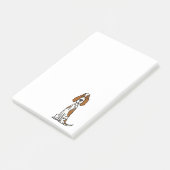Cute English Setter Puppy Dog Cartoon Post-it® Notes (Schuin)