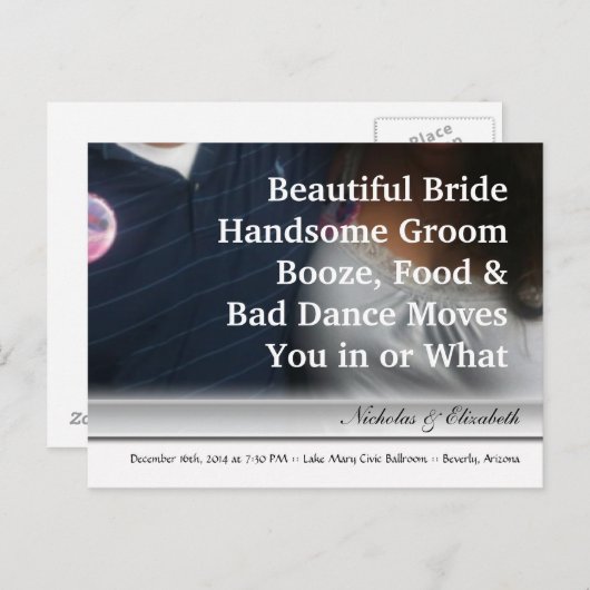 CUTE Enregistrer la date Carte postale personnalis (Devant / Derrière)