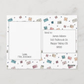 Cute Envelopes Miss You Teacher Briefkaart (Achterkant)