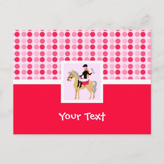 Cute Equestrian Girl. Briefkaart (Voorkant)