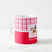 Cute Equestrian Girl. Koffiemok (Voorkant links)