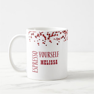 Cute Espresso Yourself Red Large en Bold Koffiemok