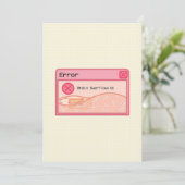 Cute esthetic pastelroze kaart (foutbericht) (Staand voorkant)