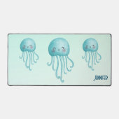 Cute et amusante méduse bleu-vert (Recto)