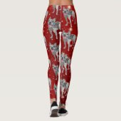 Cute et coloré Boston Terrier Leggings (Dos)