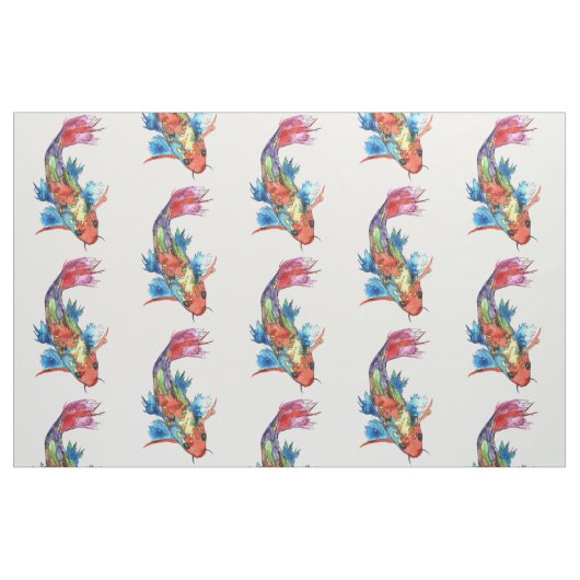 Cute et coloré Koi tissu de poisson (Fat Quarter)