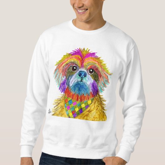 Cute et coloré Shih Tzu Sweatshirt (Devant)