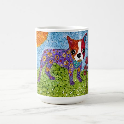 Cute et colorée Boston Terrier Mug (Centre)