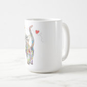 Cute et colorée chatte Mug (Devant droit)