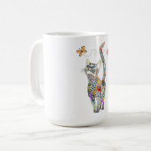 Cute et colorée chatte Mug (Devant gauche)