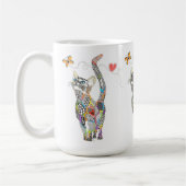 Cute et colorée chatte Mug (Gauche)