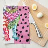 Cute et colorée Chihuahua serviette de cuisine (Quart Plié)