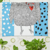 Cute et colorée Chouette serviette de cuisine (Plié)