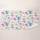 Cute et colorée Jungle Animaux Motif (Serviette de bain)