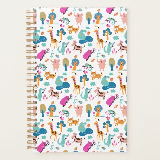 Cute et colorée Jungle Animaux Motif (Devant)
