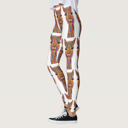 Cute et colorée Llama Leggings (Gauche)