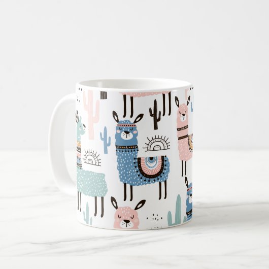 Cute et colorée Llama Mug (Devant gauche)