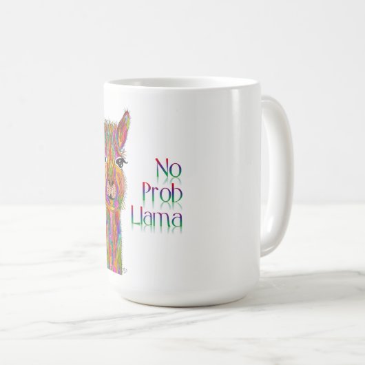 Cute et colorée Llama Mug (Devant droit)