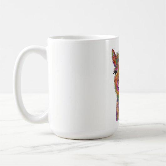 Cute et colorée Llama Mug (Gauche)