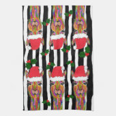Cute et colorée Llama Noël serviette de cuisine (Vertical)