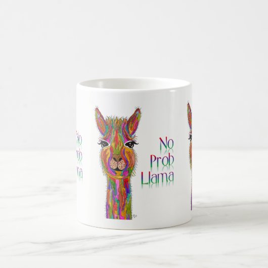 Cute et colorée Pas de Prob Llama Mug (Centre)