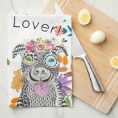 Cute et colorée Pitbull serviette de cuisine (Quart Plié)