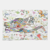 Cute et Colorful Chat serviette de cuisine (Horizontal)