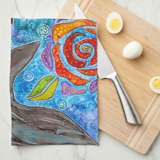 Cute et drôle Bickering Crows Serviette de cuisine (Quart Plié)