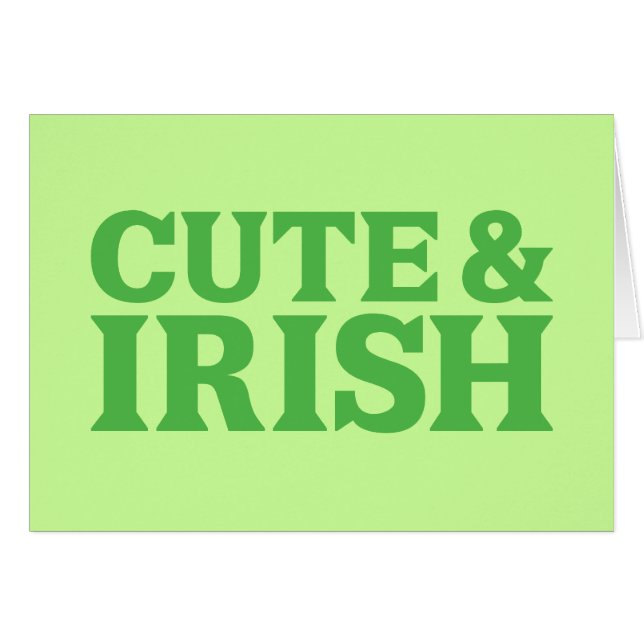 Cute et irlandais (Devant horizontal)