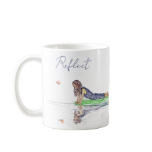 Cute et simple fille et papillon café Mug