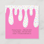 Cute et Whimsical Cupcake Bakery Cartes de visite (Dos)