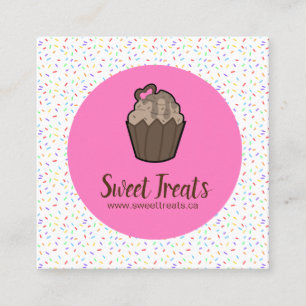 Cute et Whimsical Cupcake Bakery Cartes de visite