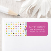 Cute et Whimsical Polk a Dot Étiquette de adresse (En situation)