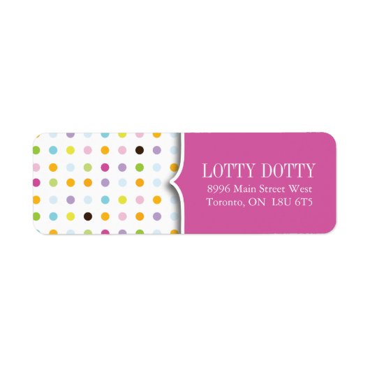 Cute et Whimsical Polk a Dot Étiquette de adresse (Devant)