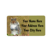 Cute Étiquette de adresse écureuil (Devant)