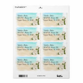 Cute Étiquettes de adresse de lumière de sable sur (Feuille entière)