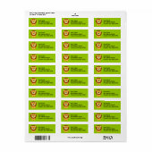 Cute Étiquettes de adresse Lion (Feuille entière)
